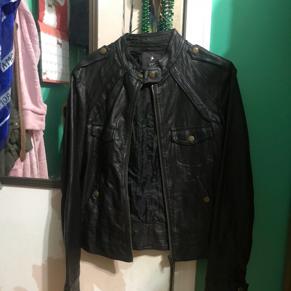Faux leather jacket